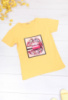 Жіноча жовта футболка з малюнком