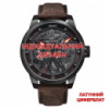 Чоловічий механічний годинник Awarder 058 Black-Red Leather з сапфіровим склом та автопідзаводом