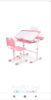 Детская парта M 3823-8 , со стульчиком , розовая