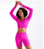 Комплект для фитнеса рашгард и велосипедки 8827 S розовый