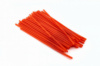 Трубочка для коктейля круглая,красная с гофрой 6 × 260 мм
