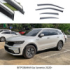 Дефлектори вікон Kia Sorento 2020- П/К «FLY»«молдинг із нерж.сталі 3D»BKASL2023-W/S(17-18)