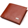 Чоловічий гаманець без застібки горизонтального формату з натуральної гладкої шкіри 721762 Коричневий
