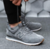 Мужские кроссовки New Balance,натуральная замша,серые 41 РАЗМЕР