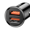 Автомобільний зарядний пристрій Baseus Circular A+A 30W Dual QC3.0 Чорний (CCALL-YD01)