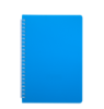 Зошит на пружині «BRIGHT» B5, 60арк.,кл., пластик.обкл., блакитний