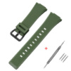 Ремінець для Casio G-Shock GA-100/110 Army Green BK полімерний зелений (1051-1098)