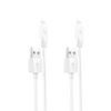 Кабель Hoco X1 2 кабеля USB to Lightning 1m white