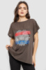 Футболка жіноча з принтом, колір хакі, 244RW532