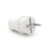 Вилка с заземлением, 16A 250V, A101, White, Q24