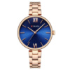 Жіночий годинник Curren 9017 Rose Gold-Blue з мінеральним склом та сталевим корпусом