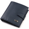 Модный мужской бумажник из натуральной зернистой кожи CANPELLINI 21746 Синий