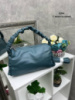 Синьо-зелений - гарна молодіжна сумка на блискавці, короткий ремінь з м’якої екошкіри (0396)