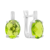 Серебряные серьги CatalogSilver с хризолітом (60002175)