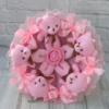 Ніжно рожевий букет з м'яких іграшок, плюшевий ведмедик дитячий букет подарунок для дівчинки доньки подружки