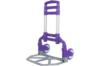 Портативний складний візок на коліщатках до 80 кг Folding Hand Truck Фіолетовий Алюмінієвий З м'яким ходом