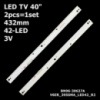 LED підсвітка TV 40« inch 42-led BN96-39627A 39628A V6ER_395SMA_LED42_R2 395SMB 2шт.