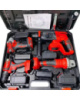 Акумуляторний набір електроінструмента MA754 4 в 1 24V з 2 АКБ 1300 mAh RED • Універсальний комплект MA754 шуруповерт, гайковерт, перфоратор і...
