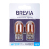 Лампа розжарювання Brevia WY21W 12V 21W WX3x16d AMBER B2, 2шт