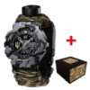 Patriot 005 Тризуб золото Сірий камуфляж Паракордовий ремінець Camo Green+Коробка