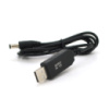 Кабель для роутера 5.5/2.5(5.5/2.1)mm(M)=> USB2.0 (Out:12V), 1м, Black, OEM