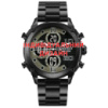 Чоловічий годинник Awarder 017 All Black Steel з комбінованим циферблатом та сталевим браслетом