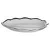 Фарфоровое блюдо для сервировки стола в форме листа 31×20×3 (см) Серебро ML6047