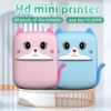 Дитячий термопринтер A8 Cat printer blue портативний мобільний з Bluetooth