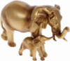 Декоративная статуэтка «Слоны» 17х12.5х29см полистоун, бронза