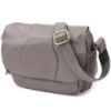 Сумка из натуральной кожи для стильных женщин Vintage 22974 Серый