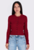 Жіноча бордова кофта на гудзиках