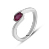 Серебряное кольцо CatalogSilver с натуральным рубином 0.692ct, вес изделия 2,74 гр (2140474) 17 размер
