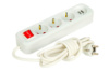 Электрический удлинитель с выключателем 3 розетки и 2 USB с заземлением 3м (108998)