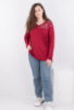 Жіноча бордова кофта з декором