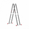 Лестница мультифункциональная трансформер 4х4ступени, стальной профиль, 4450мм, 150 кг INTERTOOL LT-0024
