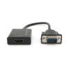 Конвертер VGA to HDTV Adapter + Audio + USB-Micro, Black, Full HD 1080P