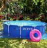Intex 28242 (Діаметр 457 x Висота 122 см) Каркасний басейн Metal Frame Pool з насосом, сходами, тентом і підстилкою