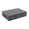 POE коммутатор гигабитный Merlion 4 POE 10/100/1000  + 2 RJ45 10/100/1000 встроенный блок питания 52V 1.25A