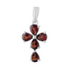 Серебряный крестик CatalogSilver с гранатом 1.893ct (2106968)