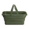 Складная корзина для пикника с крышкой-столиком 44.8х26х14 см Зеленая SJ-0120GR