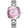 Жіночий годинник Curren 9051 Silver-Pink зі сріблястим браслетом та рожевим циферблатом
