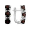 Серебряные серьги CatalogSilver с натуральным гранатом 3.74ct (2181958)
