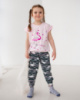 Піжамка з капрі на дівчинку - фламінго 3-4, 5-6, 7-8 років