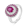 Серебряное кольцо CatalogSilver с натуральным рубином 3.52ct, вес изделия 6,33 гр (2058021) 17.5 размер