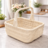 Кошик «Голендер» 1 шт. 36x27x18 см плетений з натуральної відбіленленої лози для Великодня пасхальна корзина