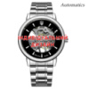 Чоловічий механічний годинник Awarder 022 Silver Steel Automatic з автопідзаводом та індивідуальним дизайном