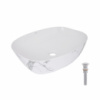 Раковина накладна Qtap Cardinal 500х380х140 мм, Marble, прямокутна, з донним клапаном QTCAR188MR49826