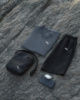 Чоловічий комплект футболка темно-сіра Puma + Шорти + Барсетка