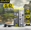 USB кабель AWEI CL-62 Type-C cable 1 m.6680.