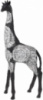 Декоративная фигура «Жираф» 22х10.5х51см полистоун, черный с серебром